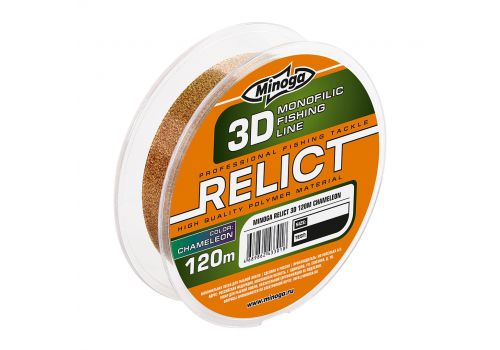 Монофильная леска Minoga RELICT 3D CHAMELEON, 120 m